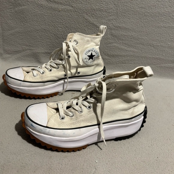 Converse Run Star Hike Platform Unisex High Top Sneakers White M 6.5 W 8 - Picture 1 of 10